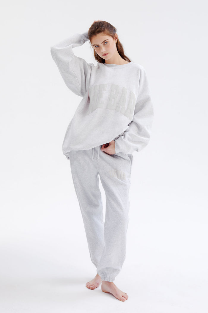 VARSITY SWEATPANTS LT HEATHER GREY TONAL