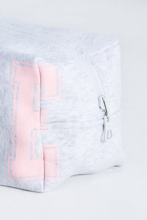 
                  
                    Load image into Gallery viewer, VARSITY POUCH LT HEATHER GREY/PINK
                  
                