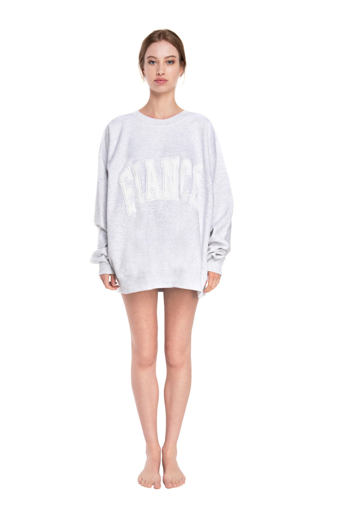 FIANCE SWEATSHIRT GREY/WHITE