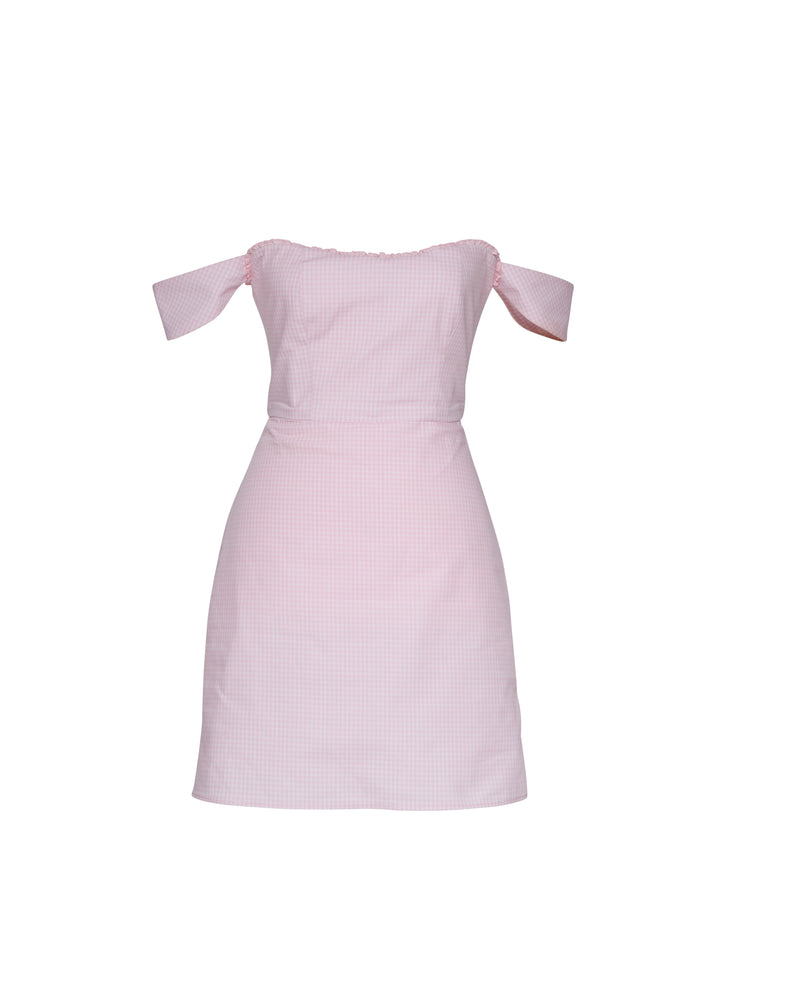 
                  
                    Load image into Gallery viewer, AVERY DRESS ROSÉ GINGHAM
                  
                