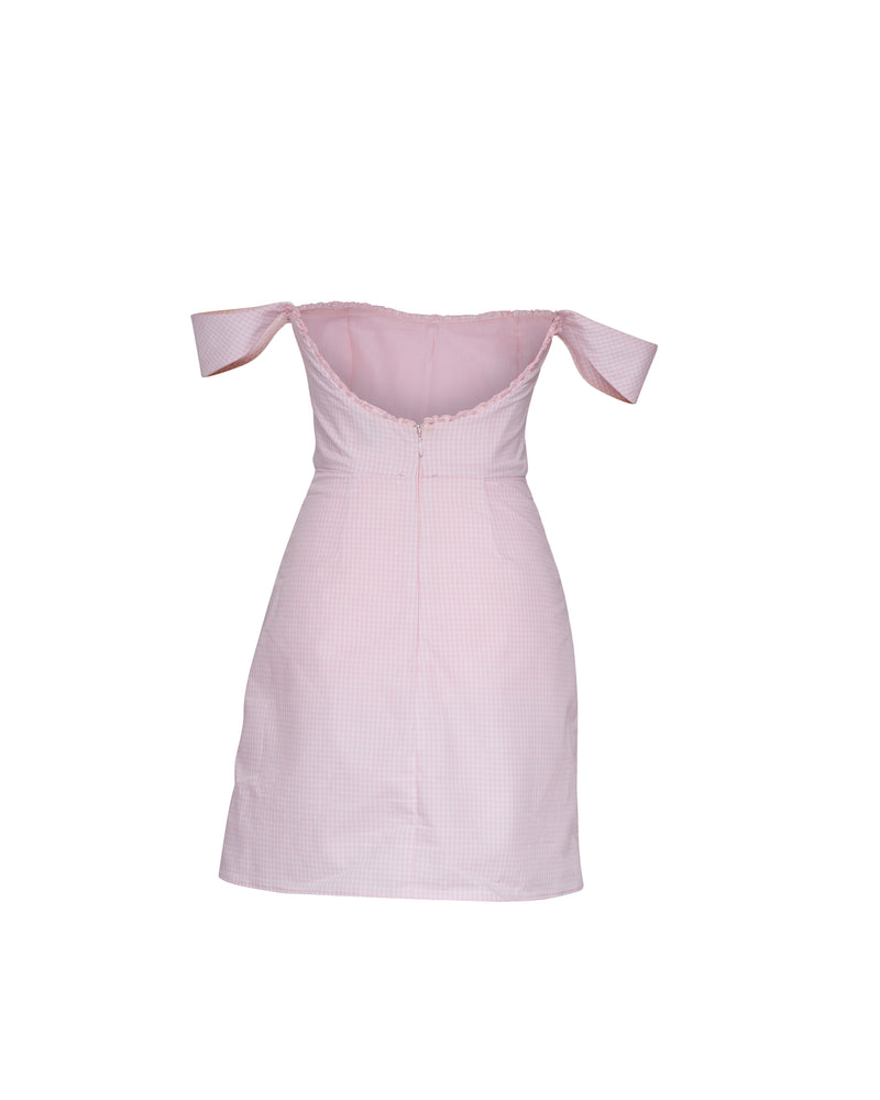 
                  
                    Load image into Gallery viewer, AVERY DRESS ROSE GINGHAM
                  
                