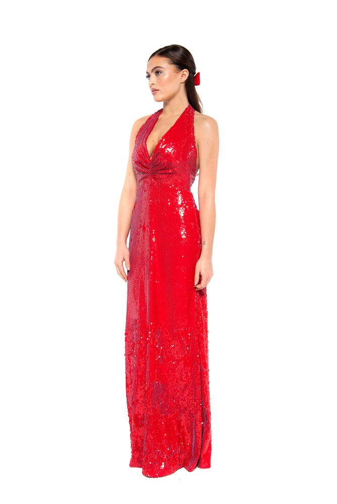 
                  
                    Load image into Gallery viewer, GRAYSON GOWN RUBY
                  
                