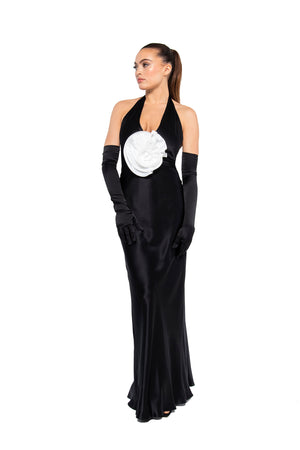
                  
                    Load image into Gallery viewer, GRAYSON GOWN BLACK
                  
                