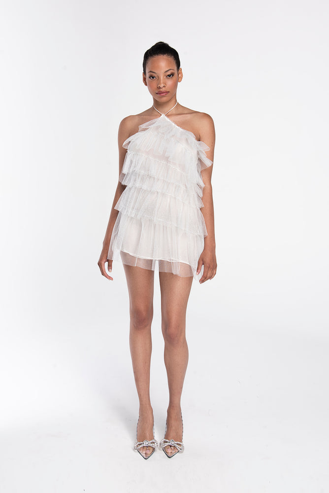 
                  
                    Load image into Gallery viewer, LOU DRESS SPARKLE BLANC
                  
                