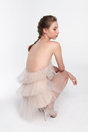 
                  
                    Load image into Gallery viewer, LOU DRESS SPARKLE NUDE
                  
                