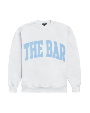 
                  
                    Load image into Gallery viewer, VARSITY SWEATSHIRT WHITE/BABY BLUE
                  
                